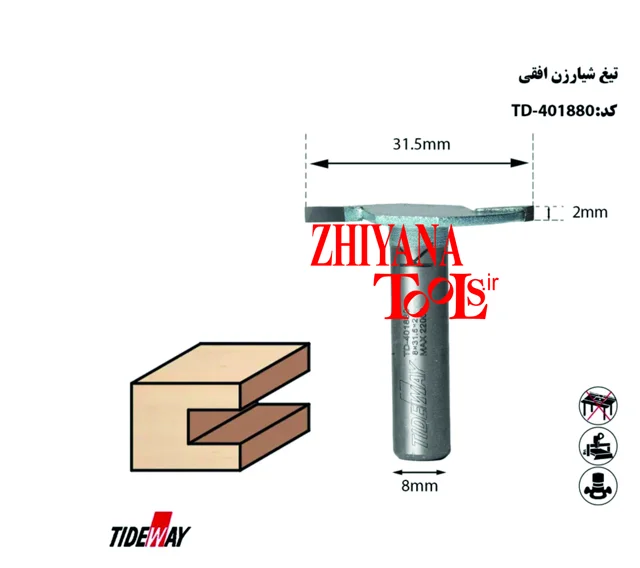 تیغ شیارزن افقی