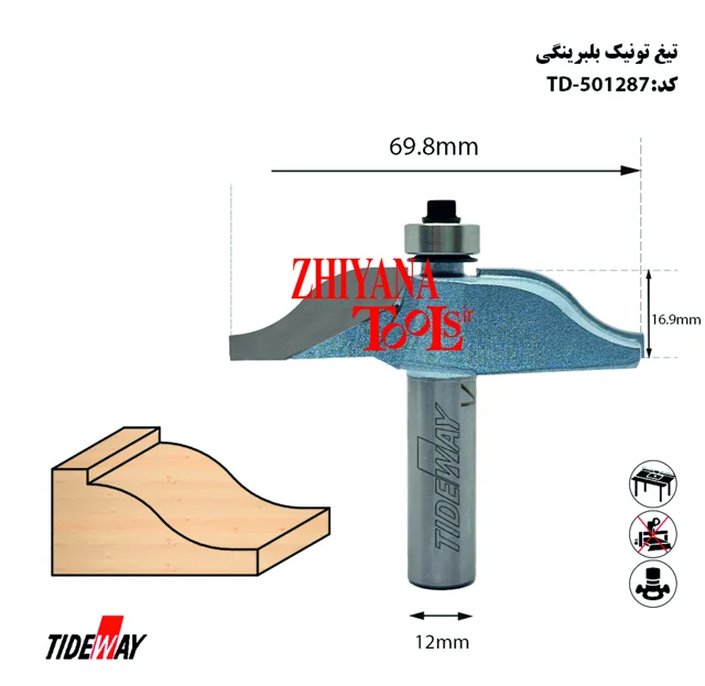 تیغ تونیک (اِنزو) اور فرز عرض 69.8 میلیمتر